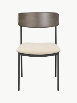 Gestoffeerde stoelen Maymont van eikenhout, 2 stuks