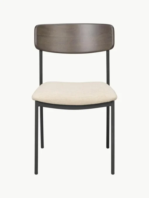 Gestoffeerde stoelen Maymont van eikenhout, 2 stuks