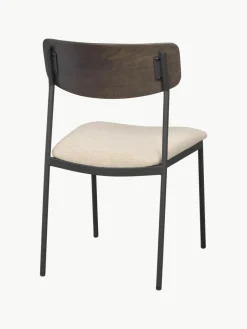 Gestoffeerde stoelen Maymont van eikenhout, 2 stuks