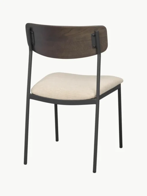 Gestoffeerde stoelen Maymont van eikenhout, 2 stuks
