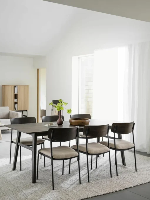 Gestoffeerde stoelen Maymont van eikenhout, 2 stuks