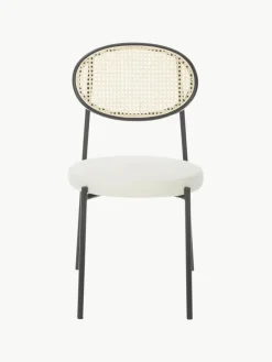 Gestoffeerde stoelen Remy met Weens vlechtwerk, 2 stuks