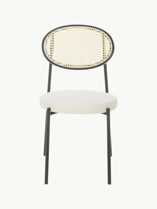 Gestoffeerde stoelen Remy met Weens vlechtwerk, 2 stuks