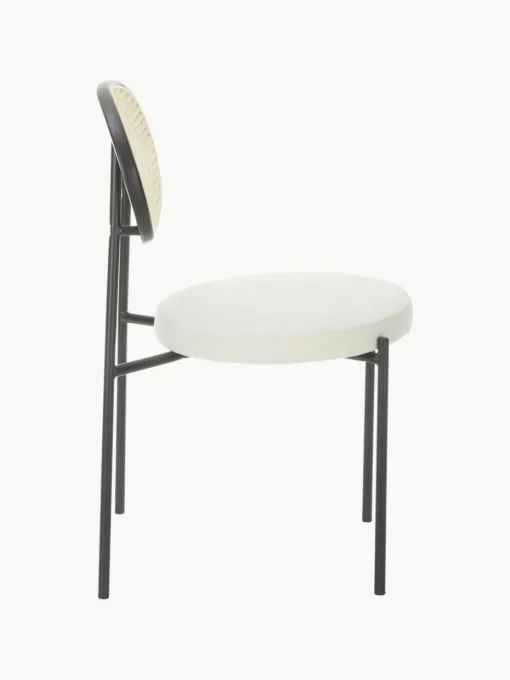 Gestoffeerde stoelen Remy met Weens vlechtwerk, 2 stuks