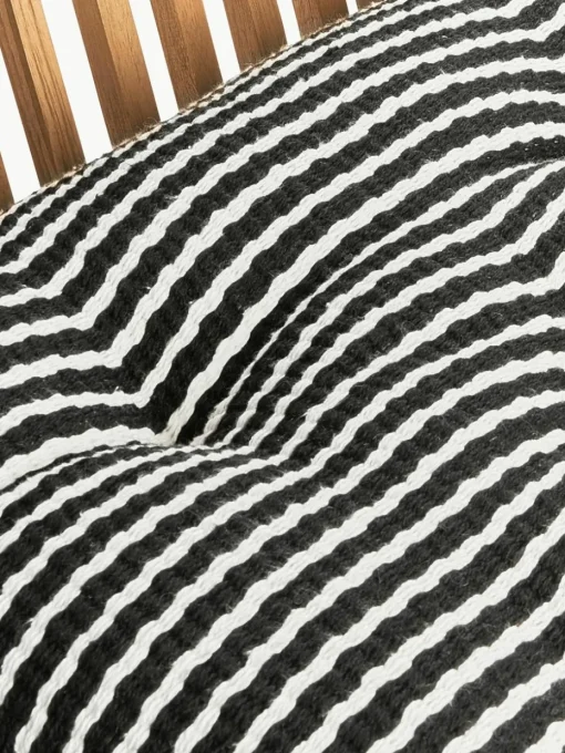 Gestreept katoenen stoelkussen Silia, 2 stuks