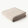 Gestreept wollen plaid Ivory