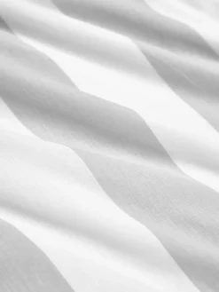 Gestreepte katoenen omkeerbare kussenhoes Lorena