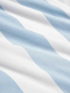 Gestreepte katoenen omkeerbare kussenhoes Lorena