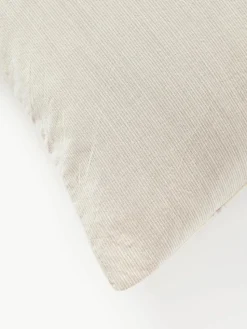 Gewassen katoenen kussenhoes Caspian met strepen
