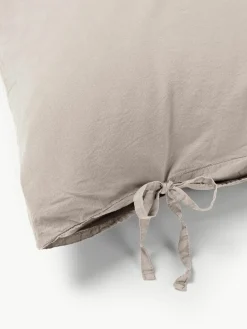 Gewassen katoenen perkal kussensloop Leonie