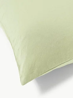 Gewassen katoenen perkal kussensloop Leonie