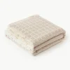 Gewassen mousseline bedsprei Ronia met franjes