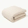 Gewatteerde flanellen bedsprei Selby met structuurpatroon