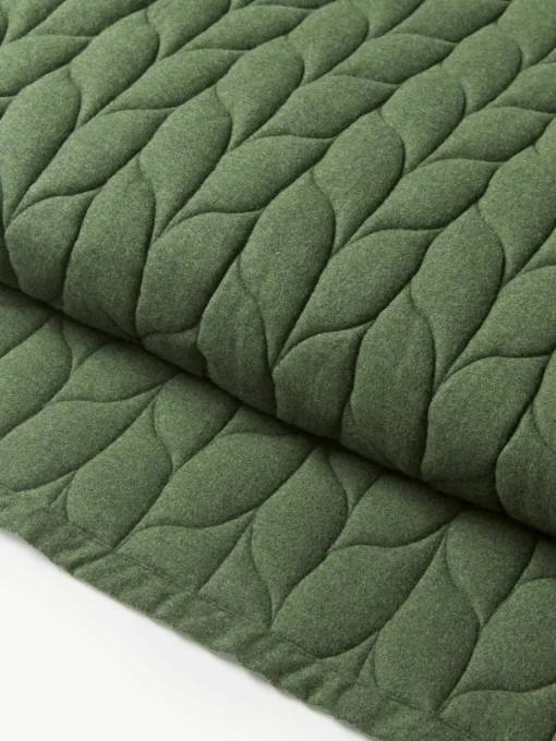 Gewatteerde flanellen bedsprei Selby met structuurpatroon