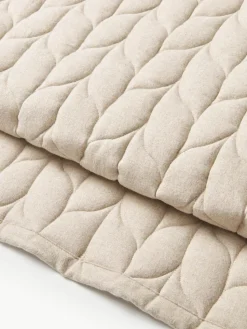Gewatteerde flanellen bedsprei Selby met structuurpatroon