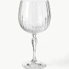 Gin glazen America's Cocktail met groefstructuur, 4 stuks