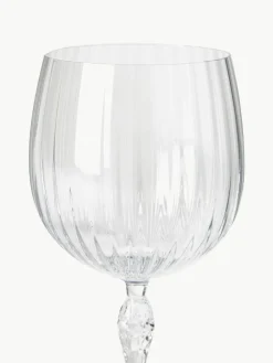 Gin glazen America's Cocktail met groefstructuur, 4 stuks