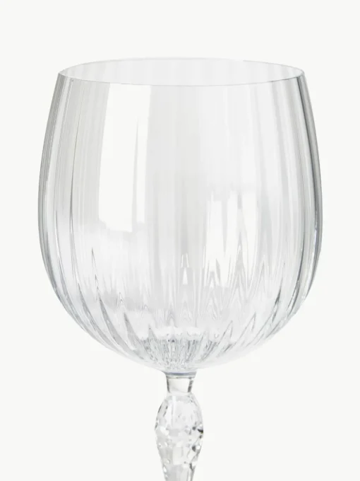 Gin glazen America's Cocktail met groefstructuur, 4 stuks