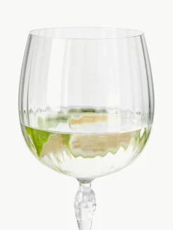Gin glazen America's Cocktail met groefstructuur, 4 stuks