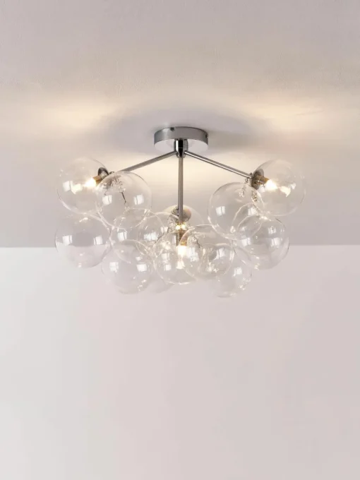 Glazen bollen plafondlamp Bubbles