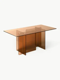 Glazen eettafel Anouk, 180 x 90 cm