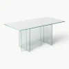 Glazen eettafel Anouk, 180 x 90 cm