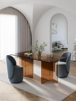 Glazen eettafel Anouk, 180 x 90 cm
