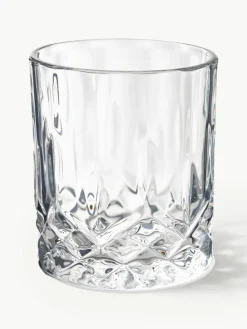 Glazen George met kristalreliëf, set van 8