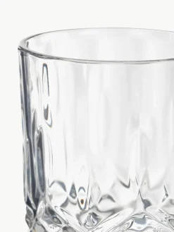 Glazen George met kristalreliëf, set van 8