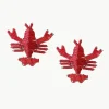 Glazen kralen servetringen Lobster, 2 stuks