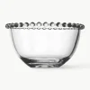 Glazen schaal Perles met randdecoratie, 2 stuks