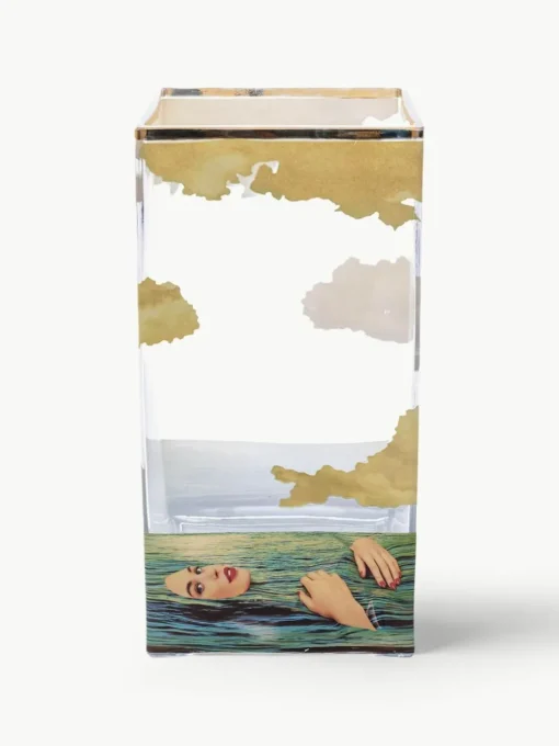 Glazen vaas Sea Girl, H 30 cm