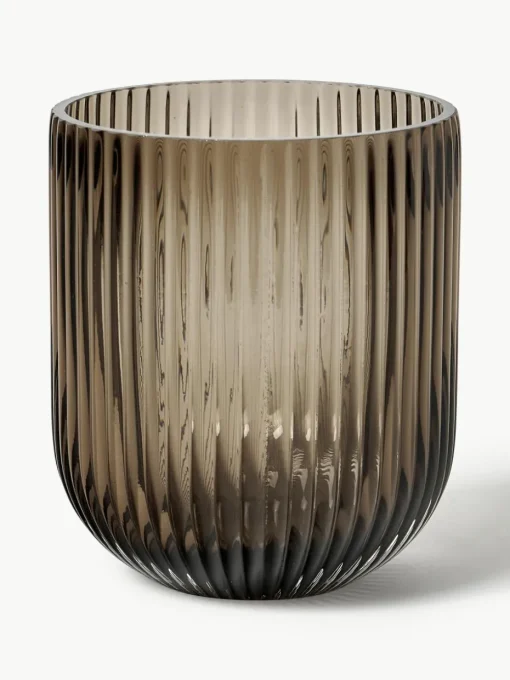 Glazen vaas Simple Stripe, H 14 cm
