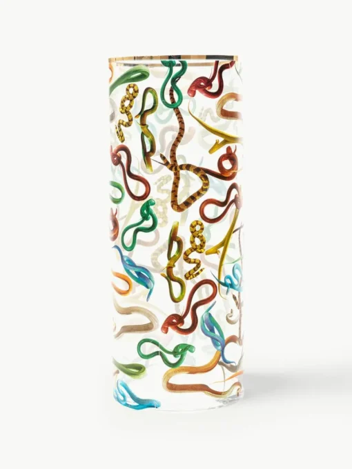 Glazen vaas Snakes, H 50 cm