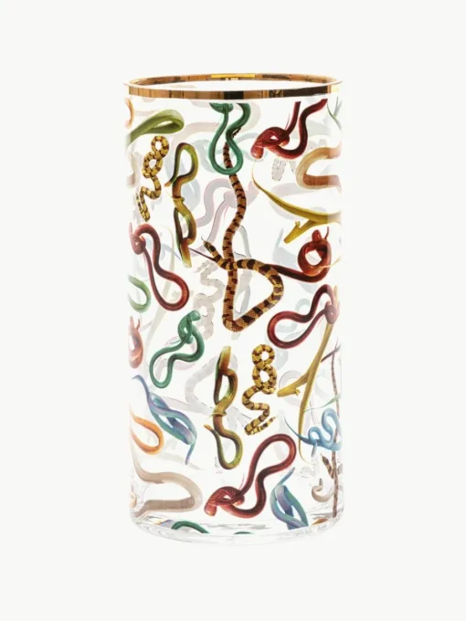 Glazen vaas Snakes, H 30 cm