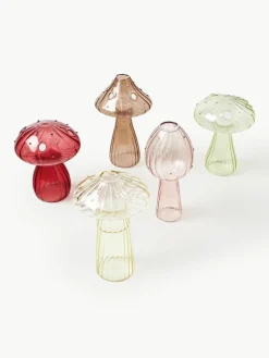 Glazen vazen Mushroom, set van 5