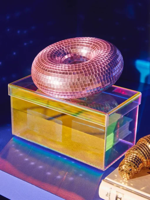 Glinsterend decoratief object Disco Donut