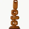 Groot decoratief object Ornament van teakhout, handgemaakt