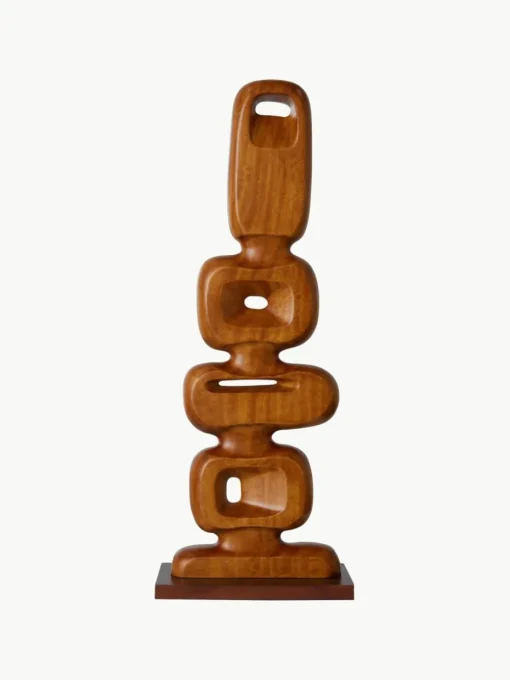 Groot decoratief object Ornament van teakhout, handgemaakt