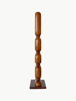 Groot decoratief object Ornament van teakhout, handgemaakt