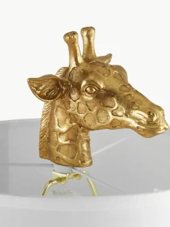 Grote design tafellamp Epigaea met linnen kap