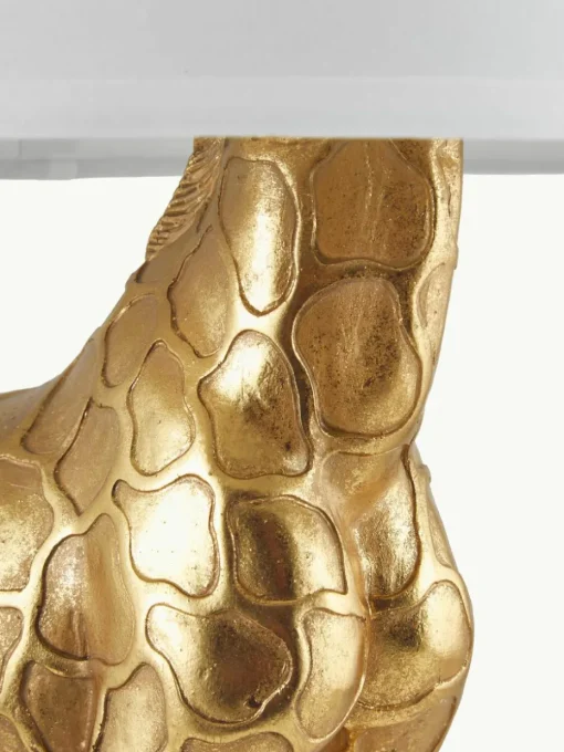 Grote design tafellamp Epigaea met linnen kap