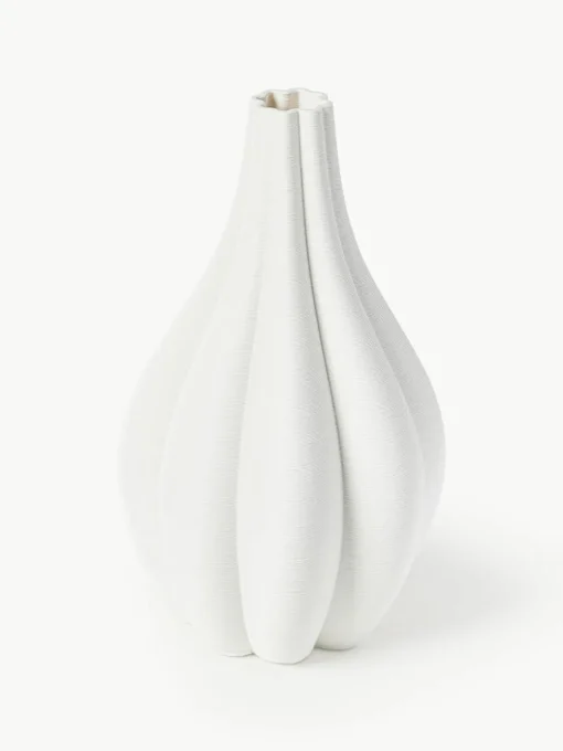 Grote 3D-geprinte Melody vaas van porselein, H 40 cm