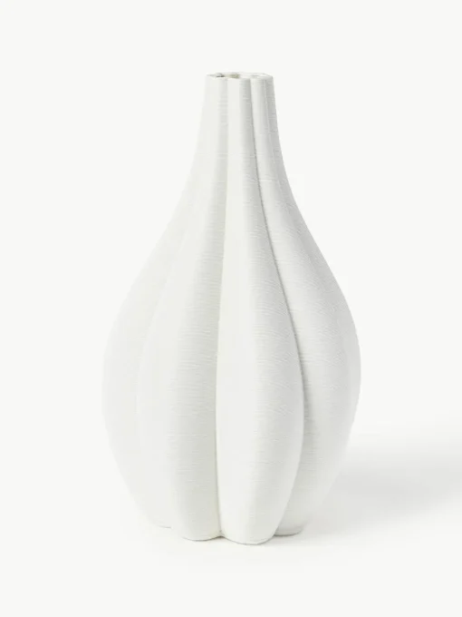 Grote 3D-geprinte Melody vaas van porselein, H 40 cm