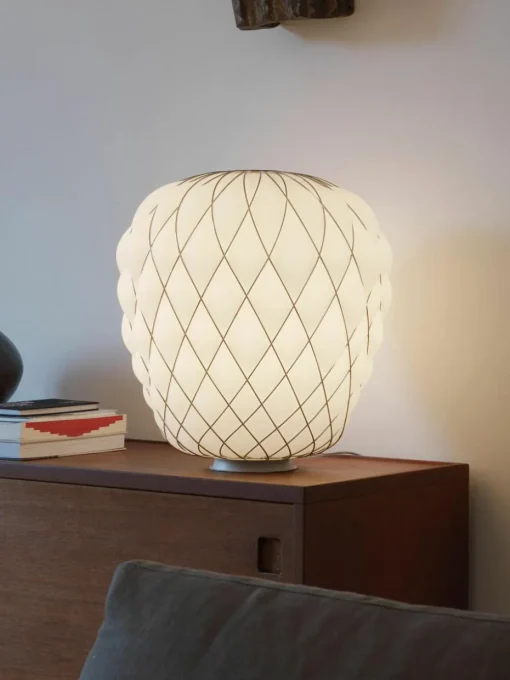 Grote dimbare tafellamp Pinecone, handgemaakt