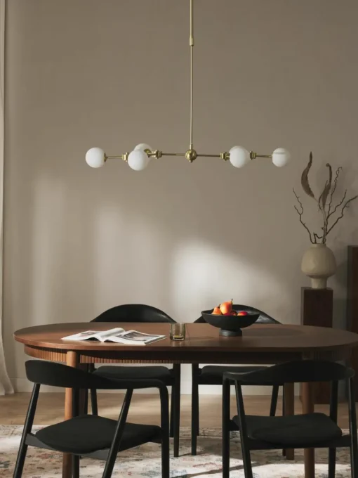 Grote hanglamp Aurelia van opaalglas