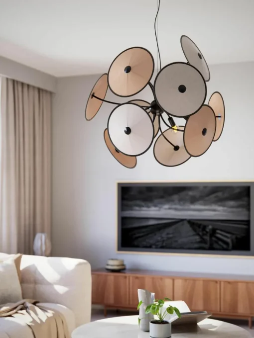 Grote hanglamp Cappello uit zijde