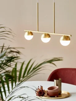 Grote hanglamp Contina met opaalglas