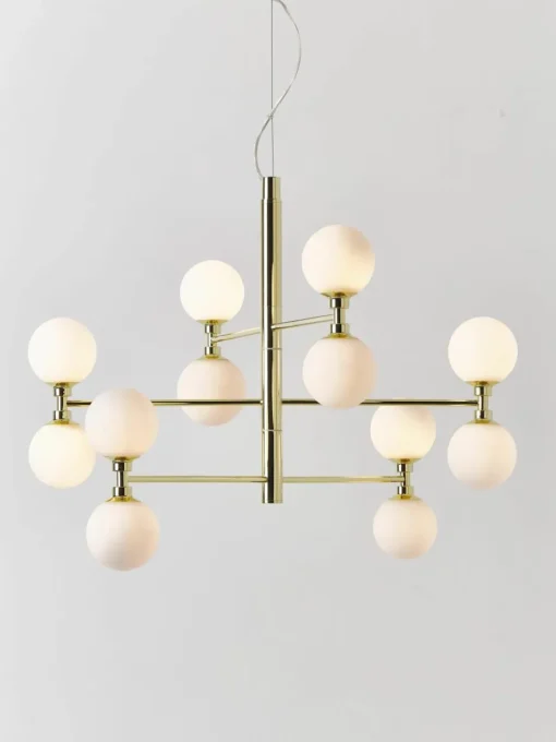 Grote hanglamp Grover met opaal glazen bollen