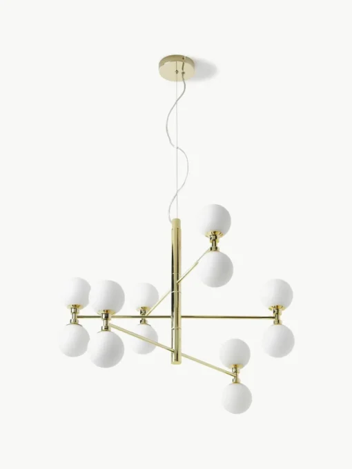 Grote hanglamp Grover met opaal glazen bollen